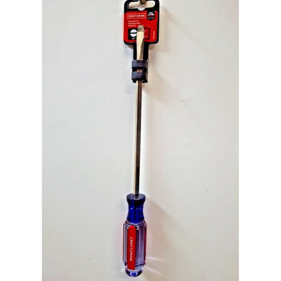 New Craftsman Screwdriver Slotted/Flat, 1/4 inch, 8" (200mm), CMHT65016, SAE - Picture 1 of 3